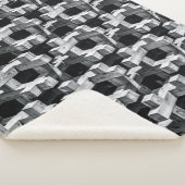 Couverture Sherpa Croix grise et noire (3/4)