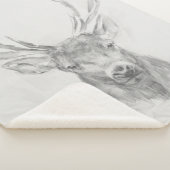 Couverture Sherpa Croquis contemporain d'élans (3/4)