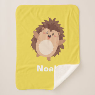Couverture Sherpa Cube Cartoon Hedgehog Blanket - série Hedgie Life