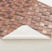 Couverture Sherpa Cube Motif 3D Géométrique chaude (3/4)