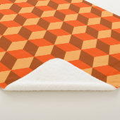 Couverture Sherpa Cubes orange (3/4)