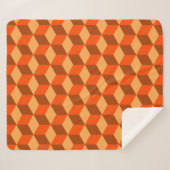 Couverture Sherpa Cubes orange (Devant (Horizontal))