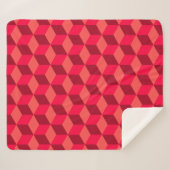Couverture Sherpa Cubes rouges (Devant (Horizontal))