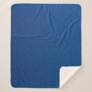 Couverture Sherpa Cuir bleu pâle artificiel. Texture en cuir faux