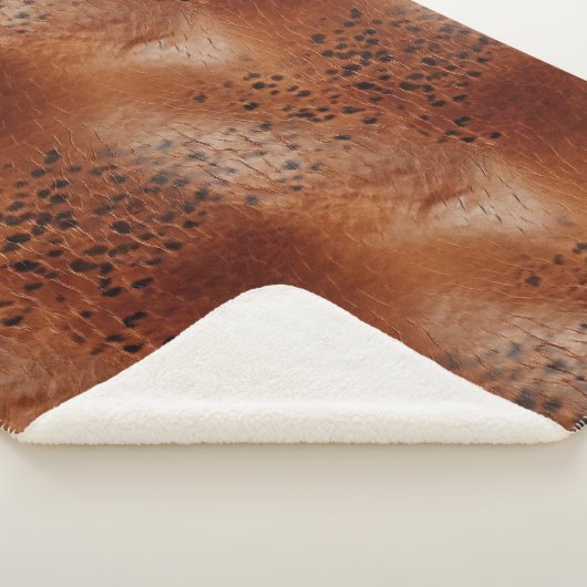 Couverture Sherpa Cuir Brown Faux (3/4)