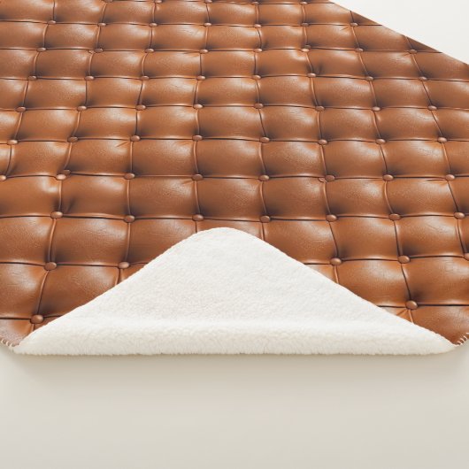 Couverture Sherpa Cuir Brown Faux (look cuir) (3/4)