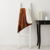 Couverture Sherpa cuir Brown textureleather, texture, arrière - plan (En situation)