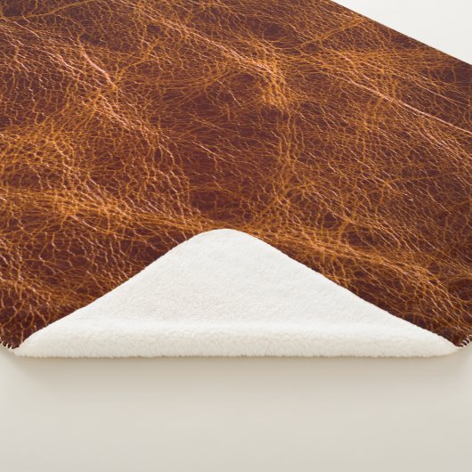 Couverture Sherpa cuir Brown textureleather, texture, arrière - plan (3/4)