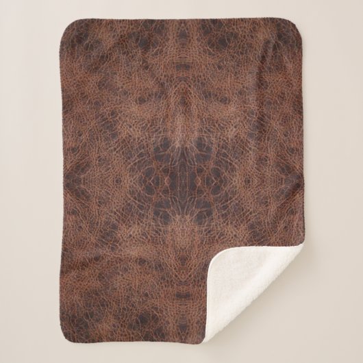 Couverture Sherpa Cuir Faux #1 (Devant)