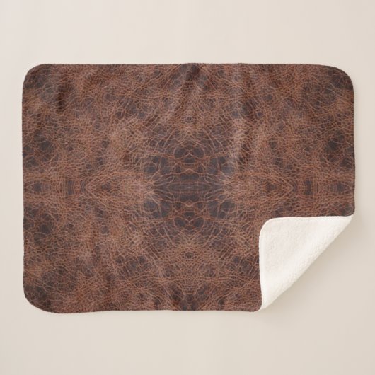 Couverture Sherpa Cuir Faux #1 (Devant (Horizontal))