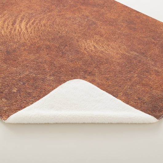 Couverture Sherpa cuir marron abstrait texture fond cuir, t (3/4)