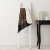 Couverture Sherpa Cuir noir et rouge boussole de Vegvisir - de (En situation)