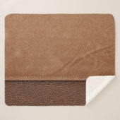 Couverture Sherpa Cuir pointu : gris, noir arrière - plan. (Devant (Horizontal))