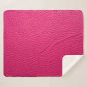 Couverture Sherpa Cuir rose peau texture cuir (Devant (Horizontal))