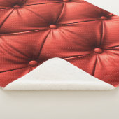 Couverture Sherpa Cuir rouge texturé : Détails du matériau (3/4)