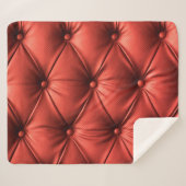 Couverture Sherpa Cuir rouge texturé : Détails du matériau (Devant (Horizontal))