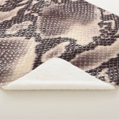 Couverture Sherpa Cuir serpent : texture brune transparente (3/4)
