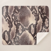Couverture Sherpa Cuir serpent : texture brune transparente (Devant (Horizontal))