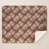 Couverture Sherpa Cuir tissé, arrière - plan couleur bronze. (Devant (Horizontal))