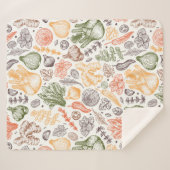 Couverture Sherpa Cuisine Garden Motif végétal (Devant (Horizontal))