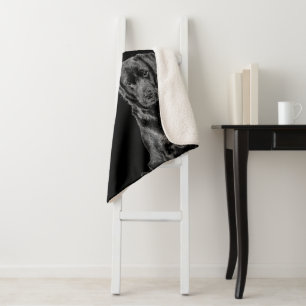 Couverture Sherpa Cuisine Labrador Chien noir Chien Chien Chien Chie