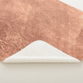 Couverture Sherpa Cuivre brossé, texture métallique. (3/4)