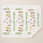 Couverture Sherpa Cultiver des pensées positives fleurs (Devant (Horizontal))