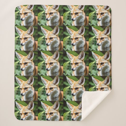 Couverture Sherpa Cunning Fennec Fox, (Devant)