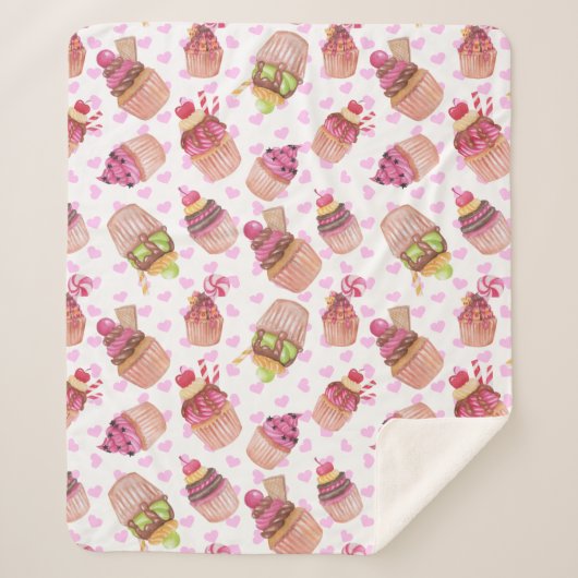 Couverture Sherpa Cupcake (Devant)