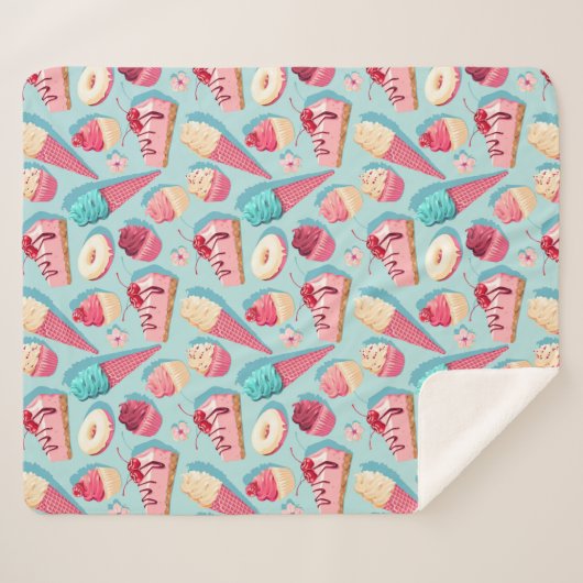 Couverture Sherpa Cupcakes Sherpa Blanket (Devant (Horizontal))