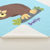 Couverture Sherpa Curieux et drôle dessin animé de chouette brune (3/4)