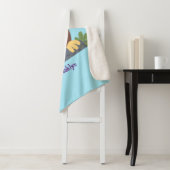 Couverture Sherpa Curieux et drôle dessin animé de chouette brune (En situation)