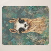 Couverture Sherpa Curieux Llama Bébé - Cute - (Devant (Horizontal))