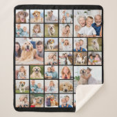 Couverture Sherpa Custom 33 Photo Collage Family Friends Keepsake (Devant)