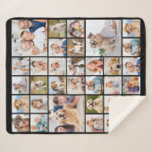 Couverture Sherpa Custom 33 Photo Collage Family Friends Keepsake (Devant (Horizontal))