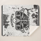 Couverture Sherpa Custom ADD NAME Skull Skate Shop (Devant (Horizontal))