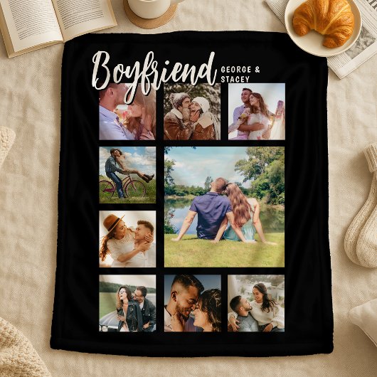Couverture Sherpa Custom Boyfriend Photo Collage