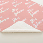 Couverture Sherpa Custom Coral Sherpa Newlywed Blanket for Couples (3/4)