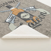 Couverture Sherpa Custom Cowboy Revolver Gun Whiskey Saloon (3/4)