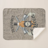 Couverture Sherpa Custom Cowboy Revolver Gun Whiskey Saloon (Devant (Horizontal))