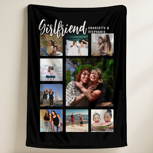 Couverture Sherpa Custom Girlfriend Photo Collage