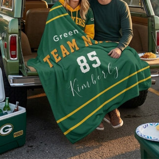 Couverture Sherpa Custom Green Bay Football Personalized