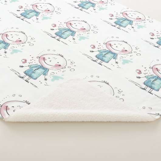 Couverture Sherpa custom kids drawing (3/4)