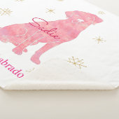 Couverture Sherpa Custom Labrador Retriever Christmas Rose Red (3/4)