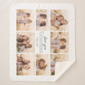 Couverture Sherpa Custom Love You Grand-mère Petits-enfants Collage  (Devant)
