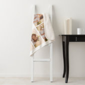 Couverture Sherpa Custom Love You Grand-mère Petits-enfants Collage  (En situation)