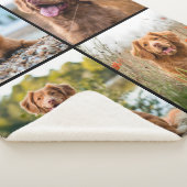 Couverture Sherpa Custom Modern 4 Photo Collage Chien (3/4)