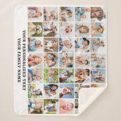 Couverture Sherpa Custom Modern Cute Family Gift 35 Photos Collage (Devant)