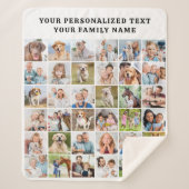 Couverture Sherpa Custom Modern Trendy Family 36 Photo Collage (Devant)
