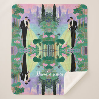 Couverture Sherpa 💕 Custom Name Lake Kiss Sherpa Blanket – Cuddle